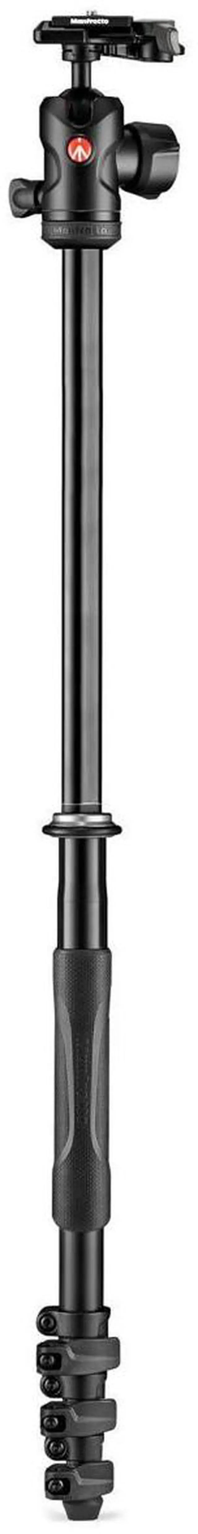 Alt view image 13 of 17 - Manfrotto Befree 2N1 Aluminium Tripod/Monopod, 494 Ball Head, Lever Locks, Black