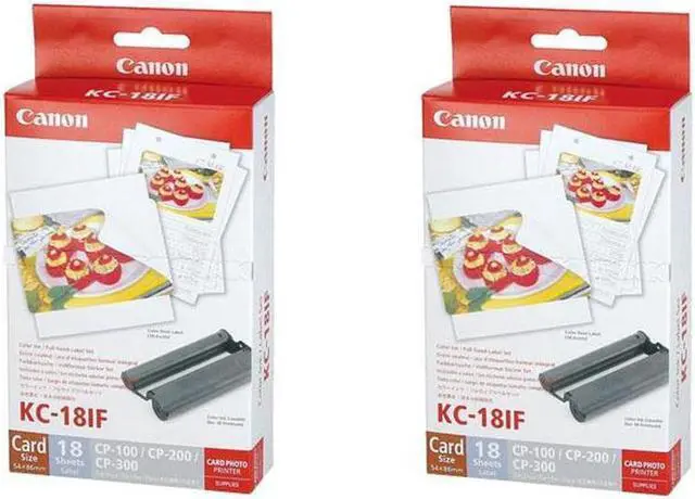 Main image of Canon 2 Pack KC-18IF Color Ink/Label Set #7741A001 2