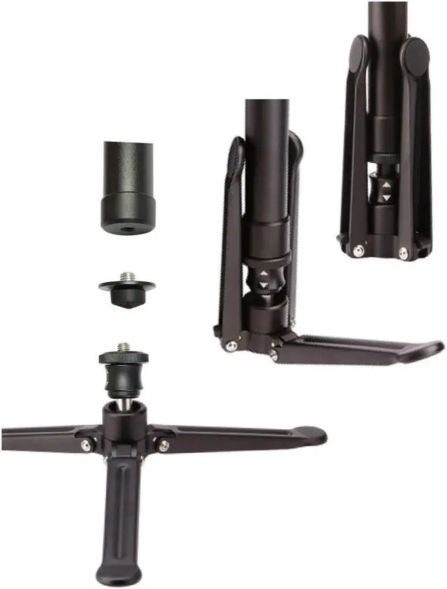 Alt view image 9 of 12 - Vidpro MP-66 Venture Maxx 70" Professional Aluminum Monopod with 3-Foot Base & Case