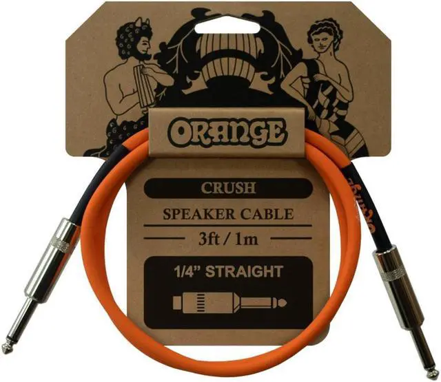 Main image of Orange Crush 3' Speaker Cable with Jack to Jack Connectors, Orange #CA040