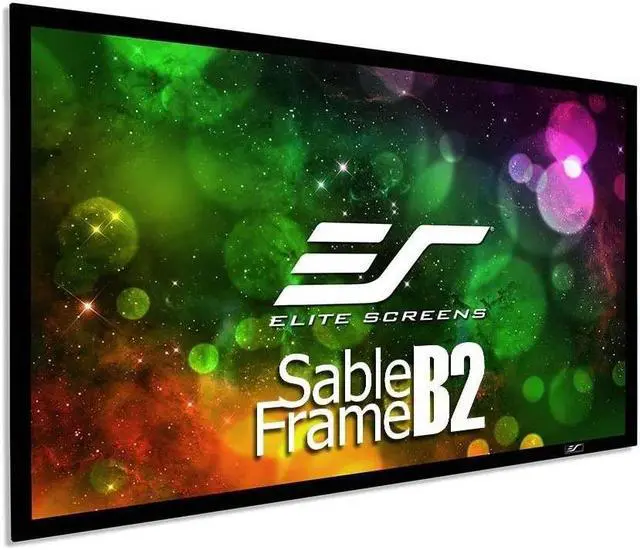 Alt view image 2 of 15 - elite screens sable frame b2, 120-inch diag. 16:9, active 3d 4k / 8k ultra hd fixed frame home theater projection projector scr