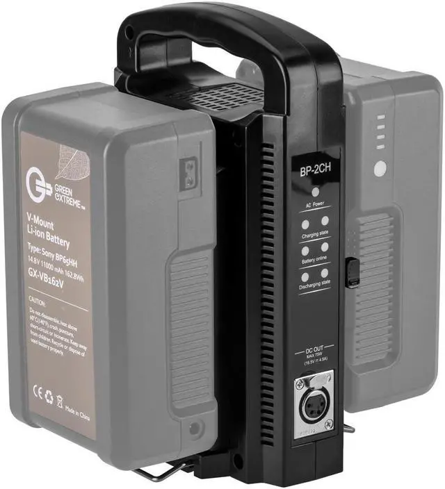 Alt view image 4 of 7 - Green Extreme Dual Position Li-Ion Battery Charging/Power Station (V-Mount)