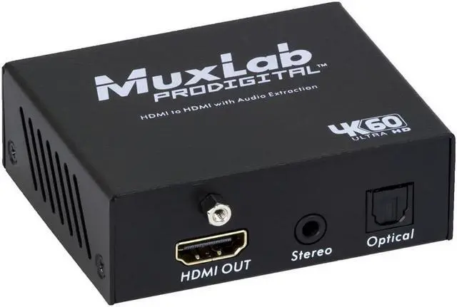 Alt view image 5 of 12 - MuxLab 500436 4K/60 HDMI to HDMI Extender with Audio Extraction w/2-Yr Warranty