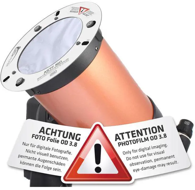 Alt view image 3 of 3 - Baader Planetarium 100mm AstroSolar BDSF 3.8 White-Light Digital Solar Filter for Telescopes