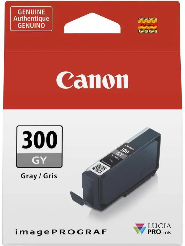 Alt view image 3 of 12 - Canon LUCIA PRO PFI-300 Original Ink Cartridge Gray 1 Pack 4200C002