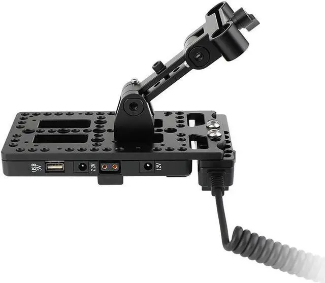 Alt view image 5 of 7 - CAMVATE V-Lock Battery Plate with Power Supply Splitter #C2539