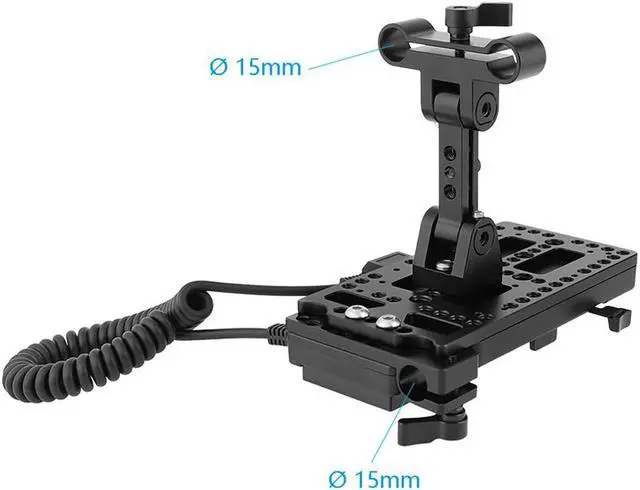 Alt view image 3 of 7 - CAMVATE V-Lock Battery Plate with Power Supply Splitter #C2539
