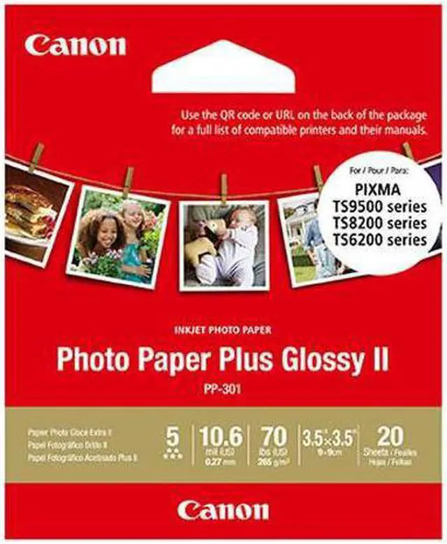 Main image of PP-301 3.5 x 3.5 Photo paper Plus Glossy (20 sheets/pkg)