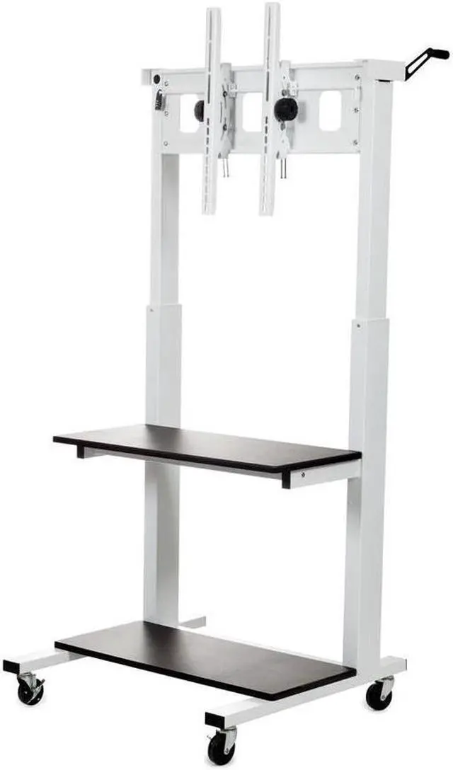 Alt view image 19 of 20 - Luxor Home Office Crank Adjustable Flat Panel CLCD LCD TV Cart