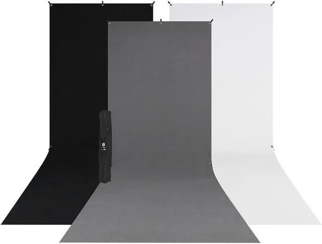 Main image of Westcott 5x12' X-Drop 3-Pack Multi-Color Backdrop Kit with Stand #615SK