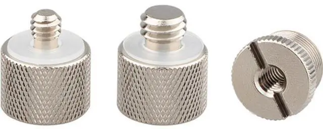 Alt view image 2 of 5 - CAMVATE 1/4"-20 F to 5/8"-27 M & 5/8"-27 F to 1/4"-20 M & Screw Adapter Set