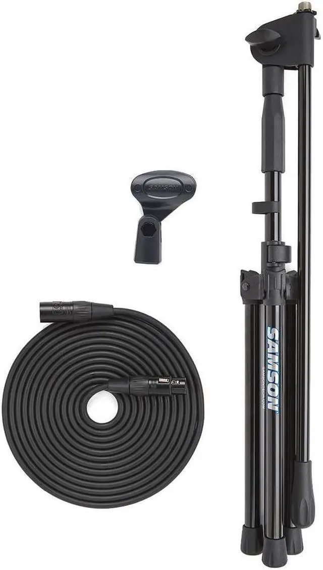 Alt view image 8 of 9 - Samson MK10 Plus - Lightweight Microphone Boom Stand with Mic Clip and Cable