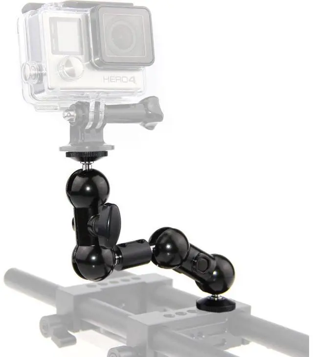 Alt view image 2 of 5 - CAMVATE 7.5" 360 Degree Extension Arm with Ball Head Mounts for Camera Monitor LED Light, Black Knobs