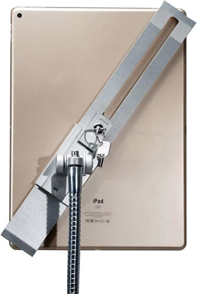 Alt view image 12 of 13 - CTA Digital Digital Heavy-Duty Security Gooseneck Floor Stand-iPad/Tab (PAD-SHFS) CTAPADSHFS