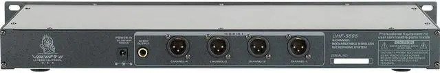 Alt view image 12 of 13 - VocoPro UHF-5805-10 Professional Rechargeable 4 Channel UHF Wireless Mic System
