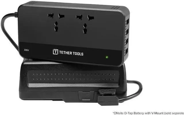 Alt view image 2 of 3 - Tether Tools ONsite D-Tap to AC Power Supply, 220V International Version
