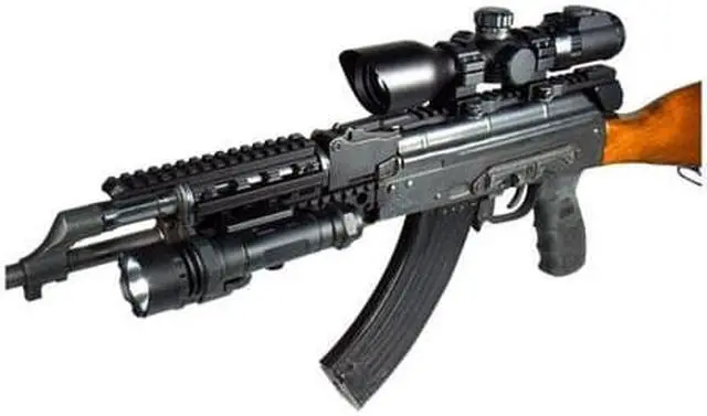 Alt view image 4 of 5 - Leapers, Inc. - UTG UTG PRO AK-47 TACT QUAD RAIL BLK