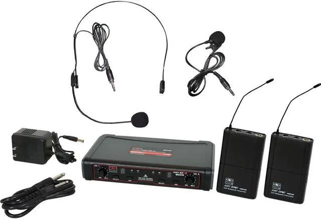 Alt view image 8 of 10 - Galaxy Audio EDXR/38SV Dual-Channel Wireless Headset and Lavalier System Band N Black