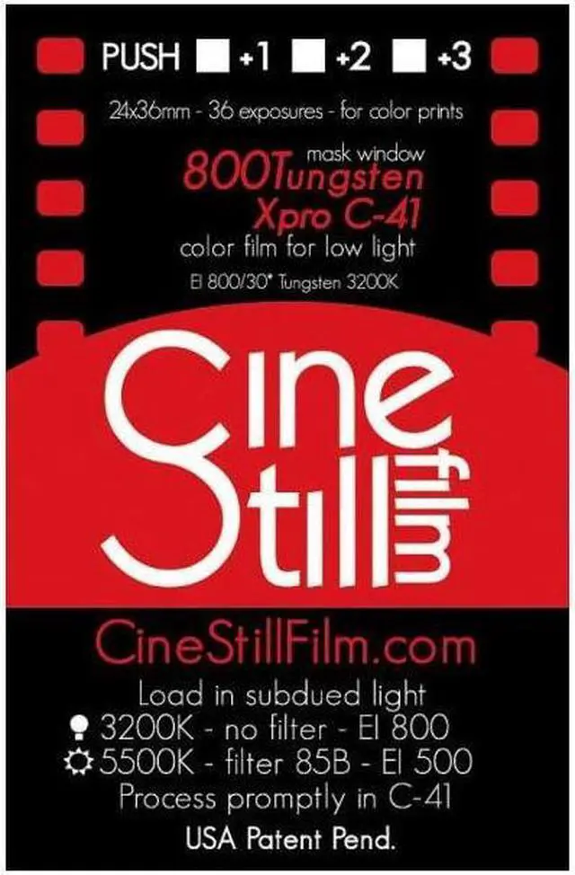 Alt view image 5 of 6 - CineStill Xpro C-41 800Tungsten 35mm Color Negative Roll Film, 5-Pack, with Bag