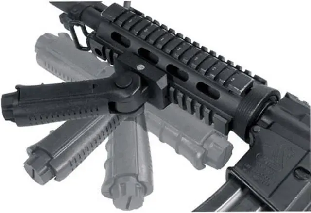 Alt view image 8 of 8 - UTG Ergonomic Ambidex 5 Pos Foldable Foregrip Black