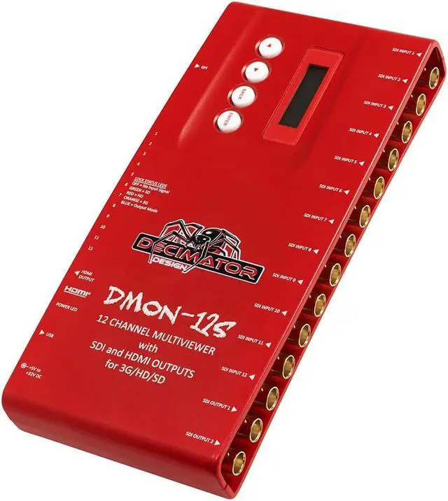 Alt view image 3 of 11 - Decimator DMON-12S 1 to 12 Channel Multi-Viewer with SDI and HDMI Outputs #DD12S