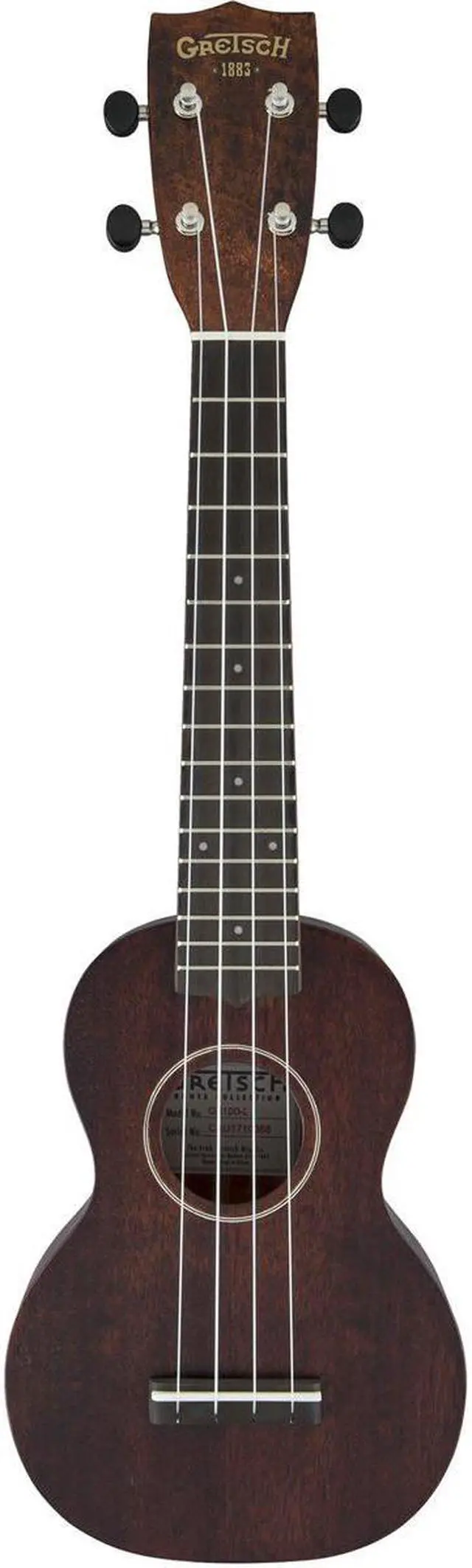 Main image of Gretsch G9100-L Soprano Long-Neck Ukulele with Gig Bag, Vintage Mahogany Stain