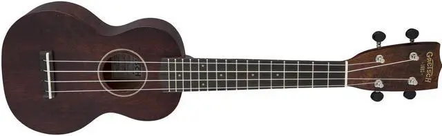 Alt view image 4 of 7 - Gretsch G9100-L Soprano Long-Neck Ukulele with Gig Bag, Vintage Mahogany Stain