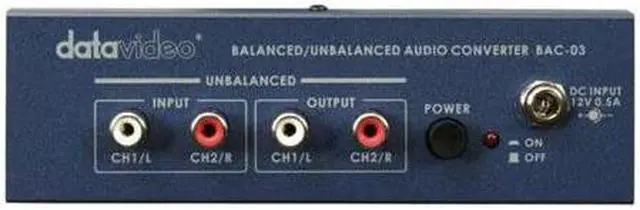 Main image of Datavideo Balanced / Unbalanced Audio Converter