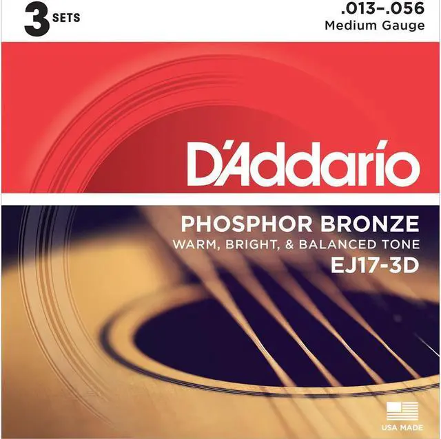 Alt view image 13 of 14 - D'Addario EJ17 Acoustic Guitar Strings - Medium - 3 Pack