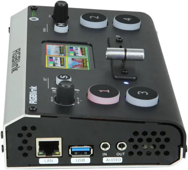 Alt view image 5 of 7 - RGBlink Mini+ 4-Ch HDMI Live Streaming Production Switcher with DSK, PTZ Control