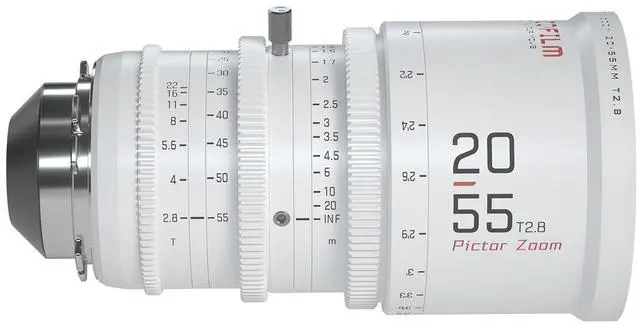 Alt view image 5 of 7 - DZOFILM Pictor 20-55mm and 50-125mm T2.8 Super35 Parfocal Cine Lens Bundle for PL Mount and Canon EF, White