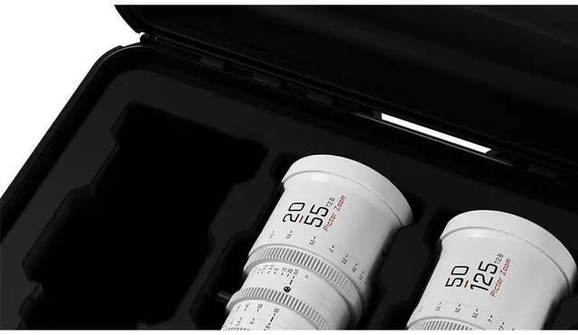 Alt view image 2 of 7 - DZOFILM Pictor 20-55mm and 50-125mm T2.8 Super35 Parfocal Cine Lens Bundle for PL Mount and Canon EF, White
