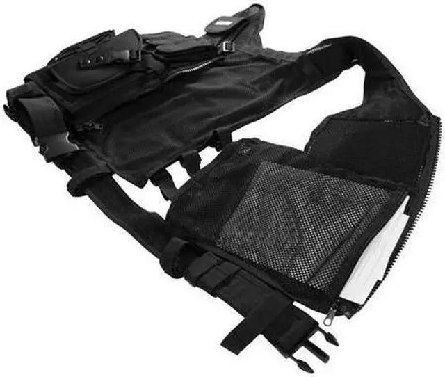 Alt view image 7 of 9 - Barska Men's Loaded Gear VX-200 Tactical Right Hand Vest - BI12018 (Black - One Size)