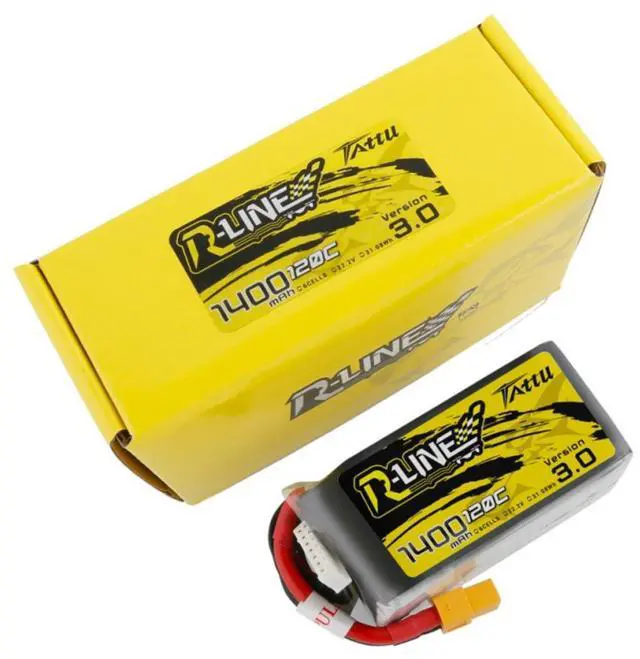 Alt view image 5 of 5 - Tattu Tattu R-Line Version 3.0 1400mAh 22.2V 120C 6S1P  Lipo Battery Pack with XT60 Plug