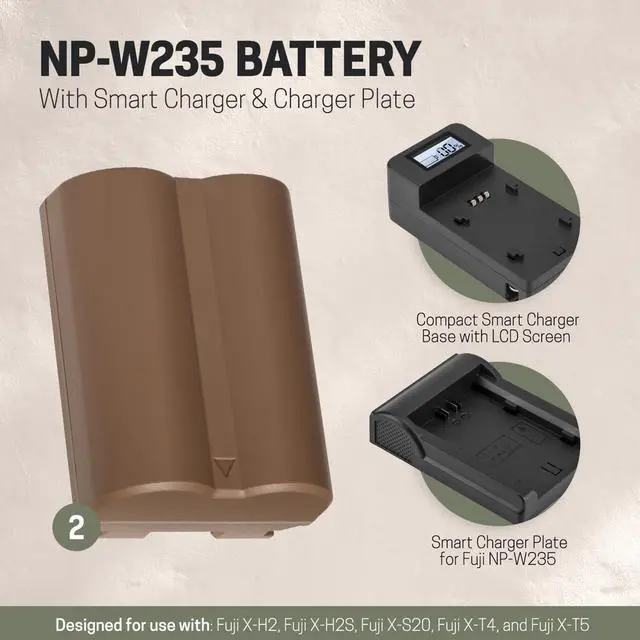 Alt view image 5 of 7 - Green Extreme NP-W235 2250mAh Lithium-Ion Rechargeable Battery #GX-NP-W235K2