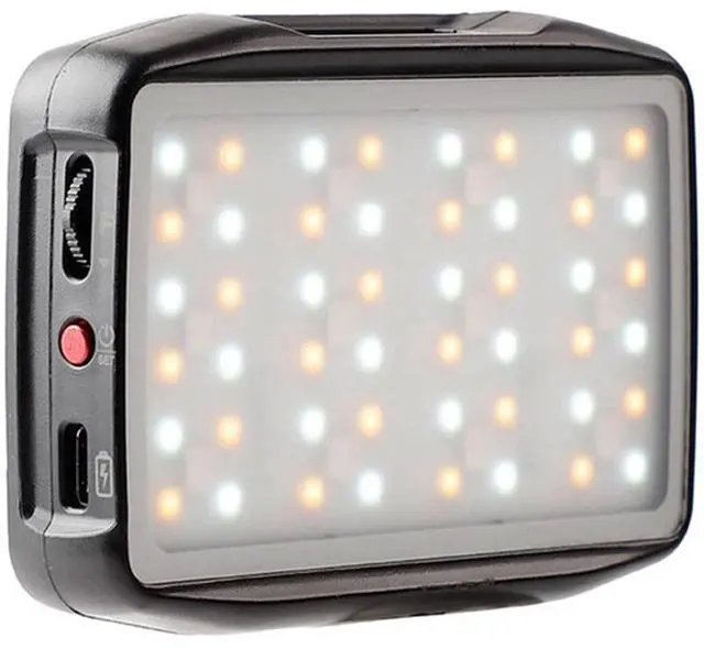 Alt view image 2 of 8 - Falconeyes PockeLite F7 mini RGB & Variable Color LED Light with Diffuser & Grid