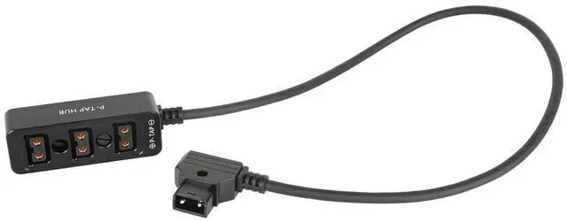 Main image of CAMVATE D-Tap B-Type M to 3-Port F D-Tap P-Tap Hub Splitter, Black #C2616