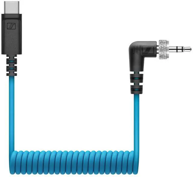 Alt view image 3 of 3 - Sennheiser CL 35 USB-C Locking 3.5mm TRS to USB Type-C Coiled Cable #509262