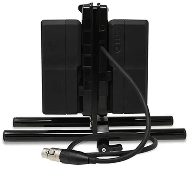 Alt view image 3 of 3 - Core SWX Dual V-Mount Battery Plate with 15mm LWS Rod Clamp and 4-Pin XLR Cable