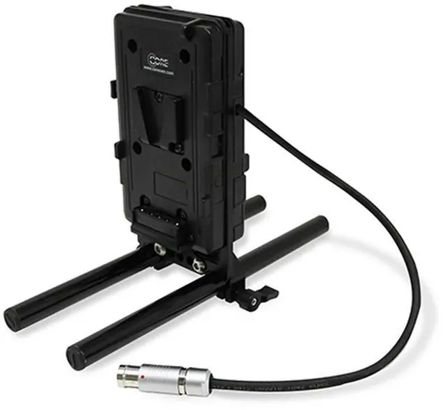 Main image of Core SWX 15mm Rail Mount Cheese Plate with Sharkfin V-Mount Battery Plate and 18" Arri Fischer 2-Pin Cable for Arri Cameras