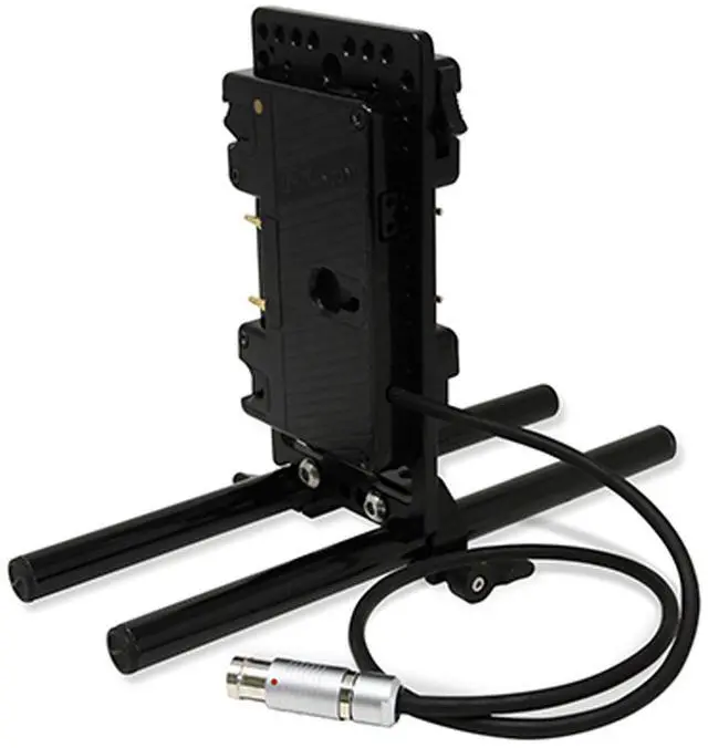 Main image of Core SWX 15mm Rail Mount Cheese Plate with Sharkfin 3-Stud Battery Plate and 18" Arri Fischer 2-Pin Cable for Arri Cameras