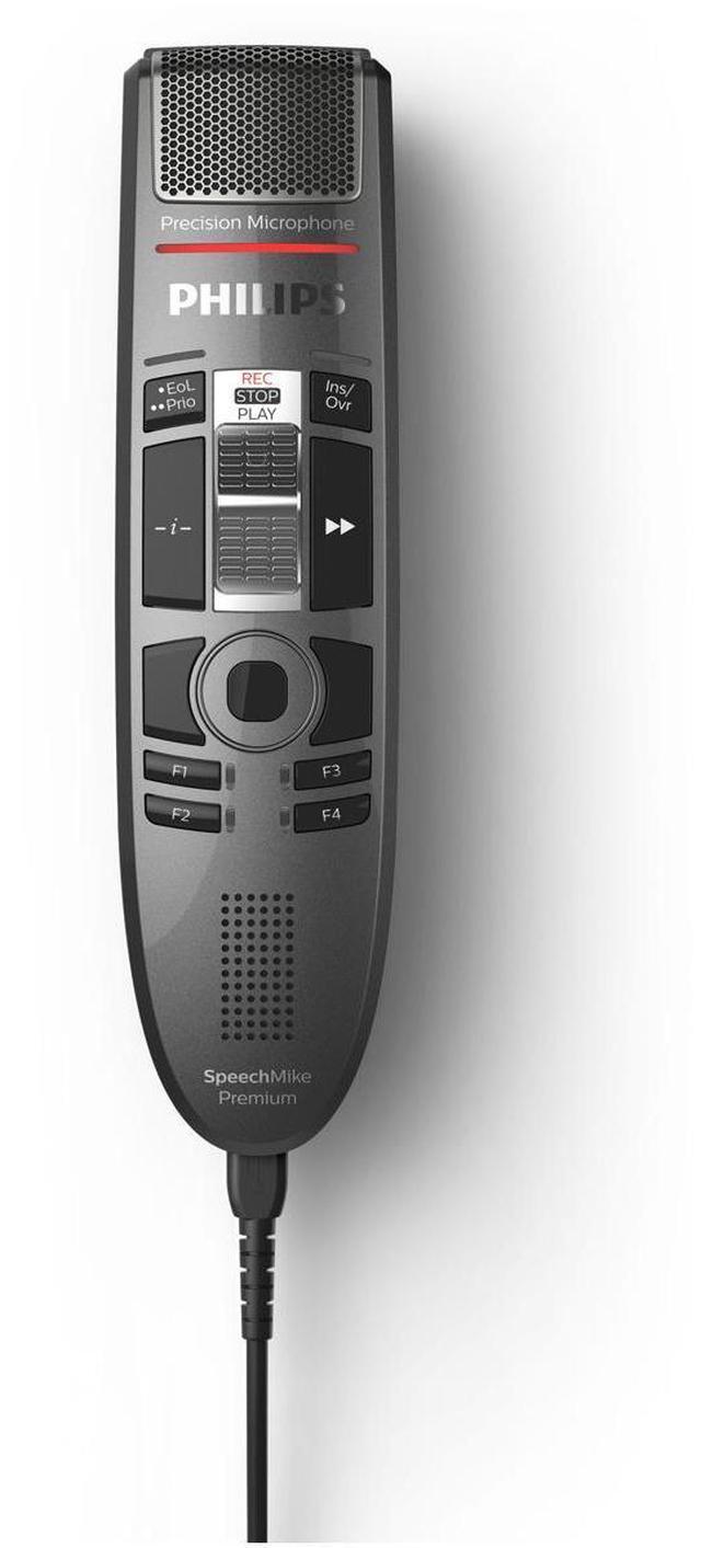 Alt view image 3 of 7 - Philips SpeechMike Premium Touch Dictation USB Microphone with Integrated Barcode Scanner, Slide-Switch