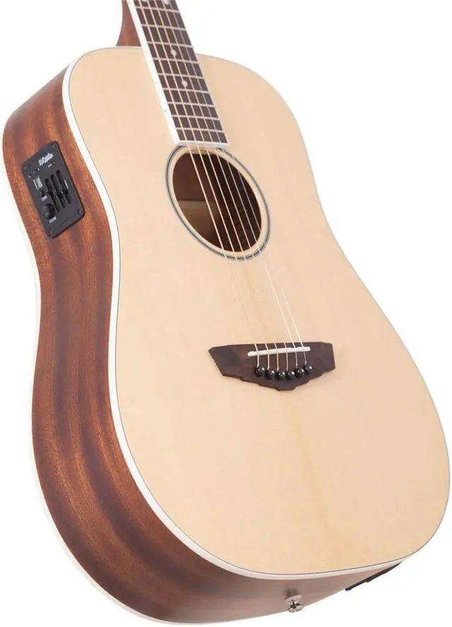 Alt view image 4 of 5 - D'Angelico Guitars D""Angelico Premier Niagra Acoustic-Electric Guitar - Natural Spruce