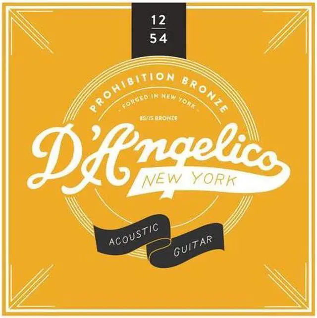 Main image of D'Angelico Guitars Prohibition Bronze 85/15 12-54 Medium-Light Acoustic Strings
