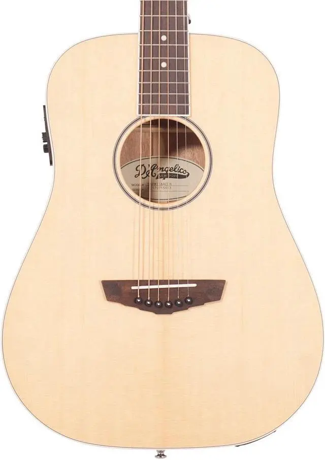 Alt view image 3 of 5 - D'Angelico Guitars D""Angelico Premier Niagra Acoustic-Electric Guitar - Natural Spruce