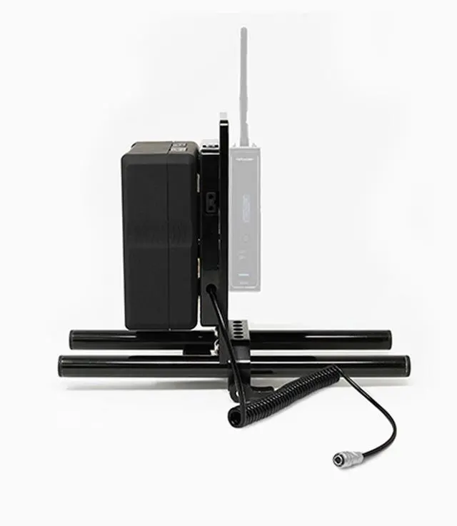 Alt view image 4 of 6 - Core SWX 15mm Rail Mount Cheese Plate with 3-Stud Battery Plate and 10" 2-Pin Coil Cable for Blackmagic Pocket 4K & 6K