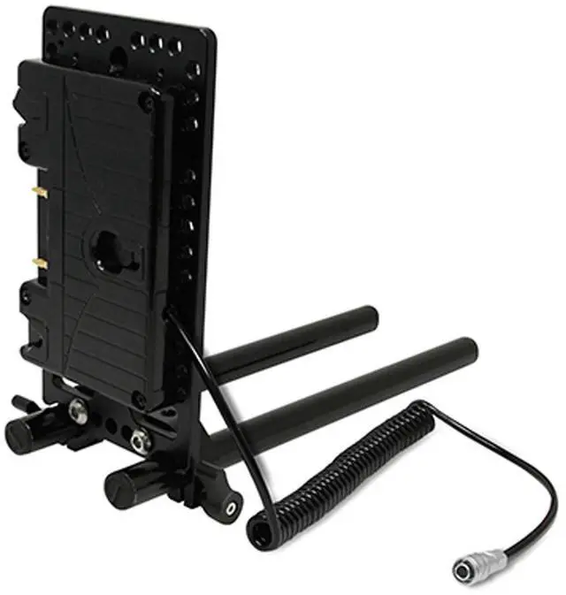 Main image of Core SWX 15mm Rail Mount Cheese Plate with 3-Stud Battery Plate and 10" 2-Pin Coil Cable for Blackmagic Pocket 4K & 6K