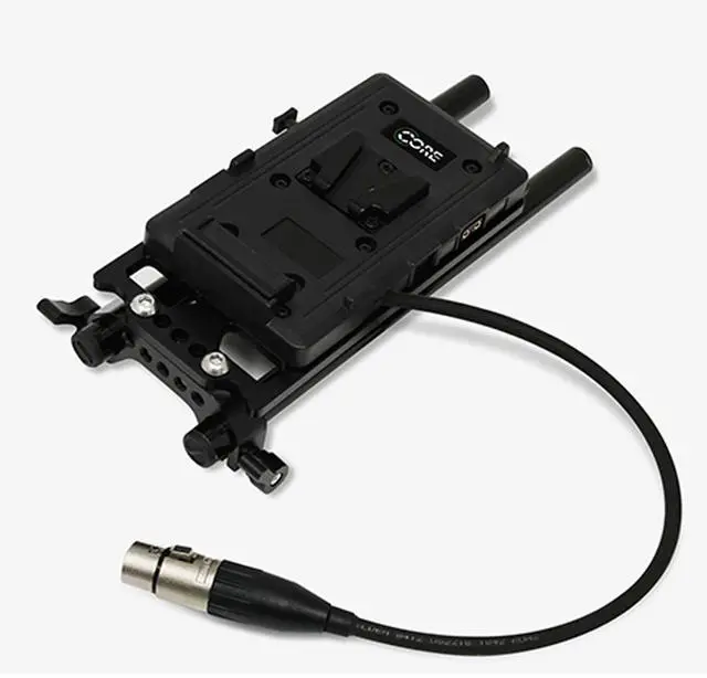 Alt view image 2 of 6 - Core SWX V-Mount Battery Plate with Cheese Plate, 15mm LWS Rod Clamp & 4-Pin XLR Cable