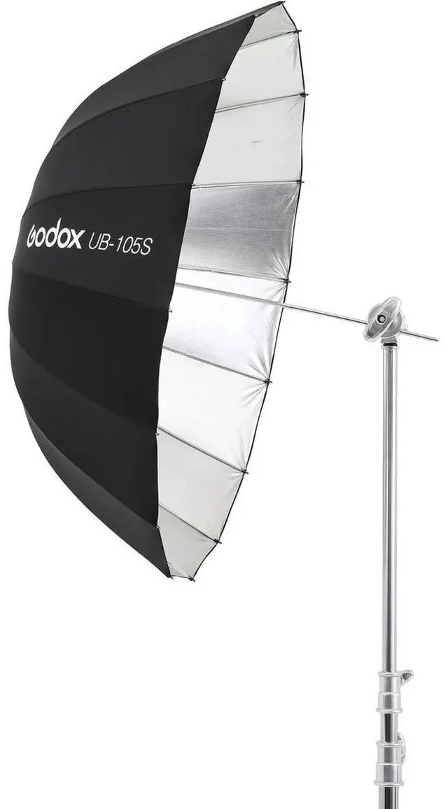 Alt view image 2 of 3 - Godox 41.3"/105cm Parabolic Umbrella - Silver