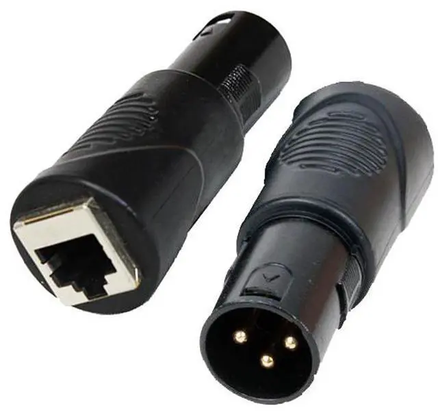 Alt view image 2 of 2 - ProX XC-RJ45XM3 Cat 5/6 RJ45 to 3-Pin Male DMX Connector/Adapter